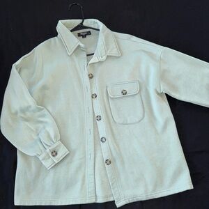Light Green Button-Up Shacket